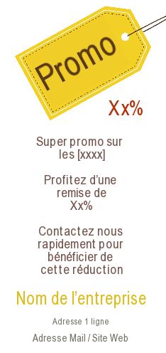 Affiche Flyer Etiquette Promotion Jaune gratuit à imprimer