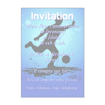 Invitation D Anniversaire Football Gratuit A Imprimer