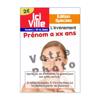 carte invitation anniversaire journal magazine 