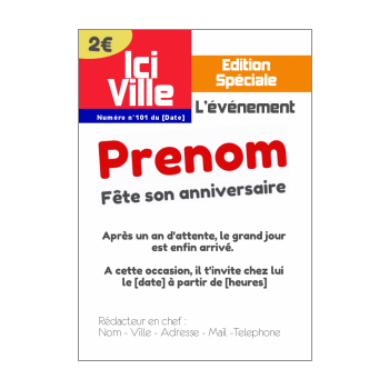 Invitation A Un Anniversaire Style Magazine Ou Journal A Imprimer Gratuit