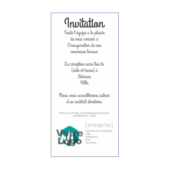 inauguration invitation commerce blanc local 