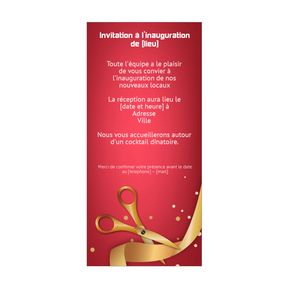 Top Cinq Carte D Invitation Pour Inauguration