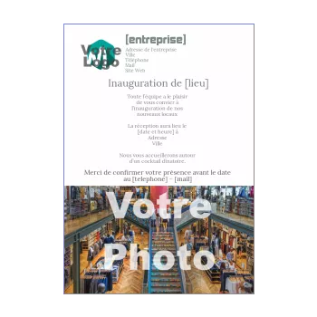 inauguration invitation commerce blanc local 