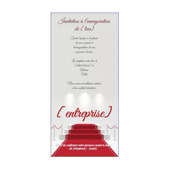 inauguration invitation commerce escalier gris local rouge 