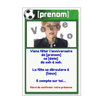 Invitation D Anniversaire Football Gratuit A Imprimer