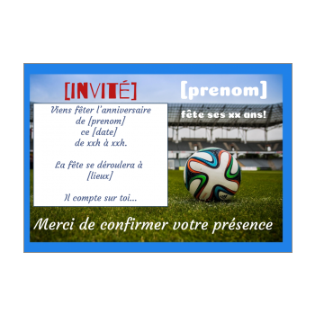 Invitation D Anniversaire Football Gratuit A Imprimer