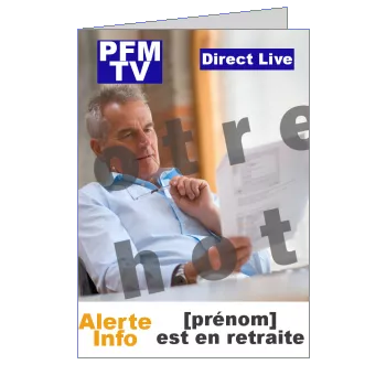 Carte Invitation Retraite Fete Journal avec photo à imprimer