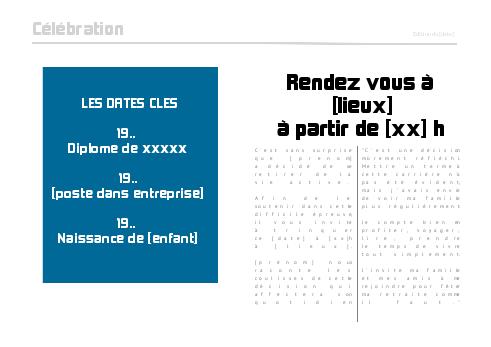 Verso Carte Invitation Retraite Fete Humour à imprimer