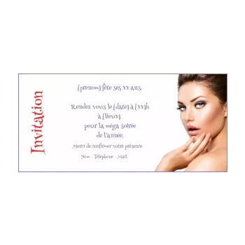 carte invitation anniversaire femme 