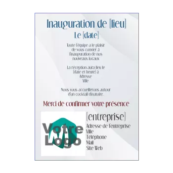 inauguration invitation commerce gris local 