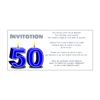 Invitation D Anniversaire 50 Ans Gratuit A Imprimer Ou A Envoyer