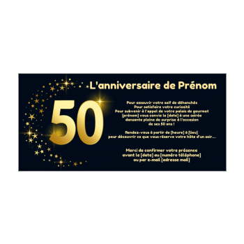 Invitation Anniversaire 50 Ans Bougie Dessin Gratuit A Imprimer Carte 3470