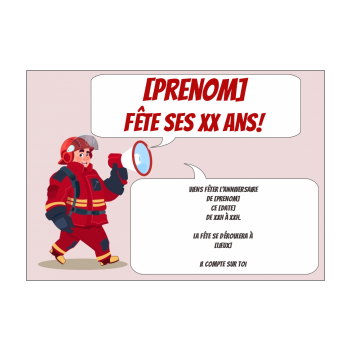 Carte Joyeux Anniversaire Pompier Feu Orange Gratuit A Imprimer Carte 3563