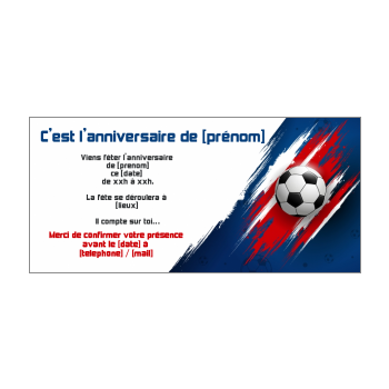 Invitation D Anniversaire Football Gratuit A Imprimer