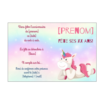 Invitation D Anniversaire Licorne Gratuite A Imprimer Ou A Envoyer En Ligne