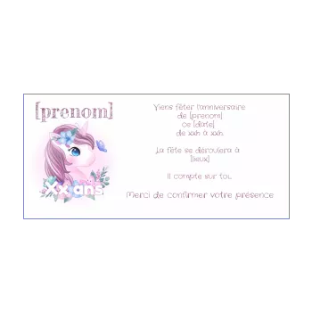 Invitation Licorne fête d'anniversaire fille, Anniversaire Licorne  Téléchargement Instantané Invitation en français Éditable à Personnaliser