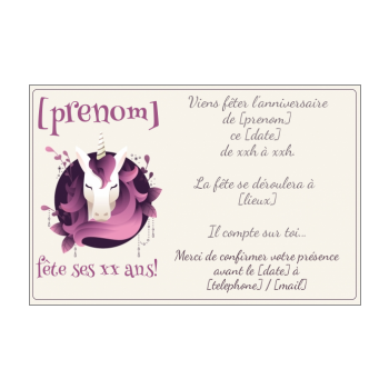 Invitation D Anniversaire Licorne Gratuite A Imprimer Ou A Envoyer En Ligne