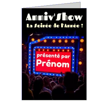Invitation Anniversaire Emission Tv Humour à imprimer