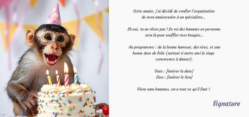 Invitation Anniversaire Humour Bougie Gateau virtuelle gratuit