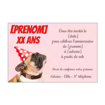 Carte Joyeux Anniversaire Humour Chien Rose Gratuit A Imprimer Carte 2228