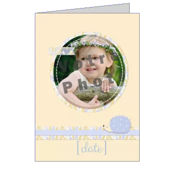 Carte Invitation Anniversaire Bebe Enfant avec photo à imprimer