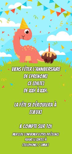 Invitation Dinosaure à imprimer  Carte invitation, Carte invitation  anniversaire gratuite, Carte invitation anniversaire