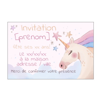 Invitation D Anniversaire Licorne Gratuite A Imprimer Ou A Envoyer En Ligne