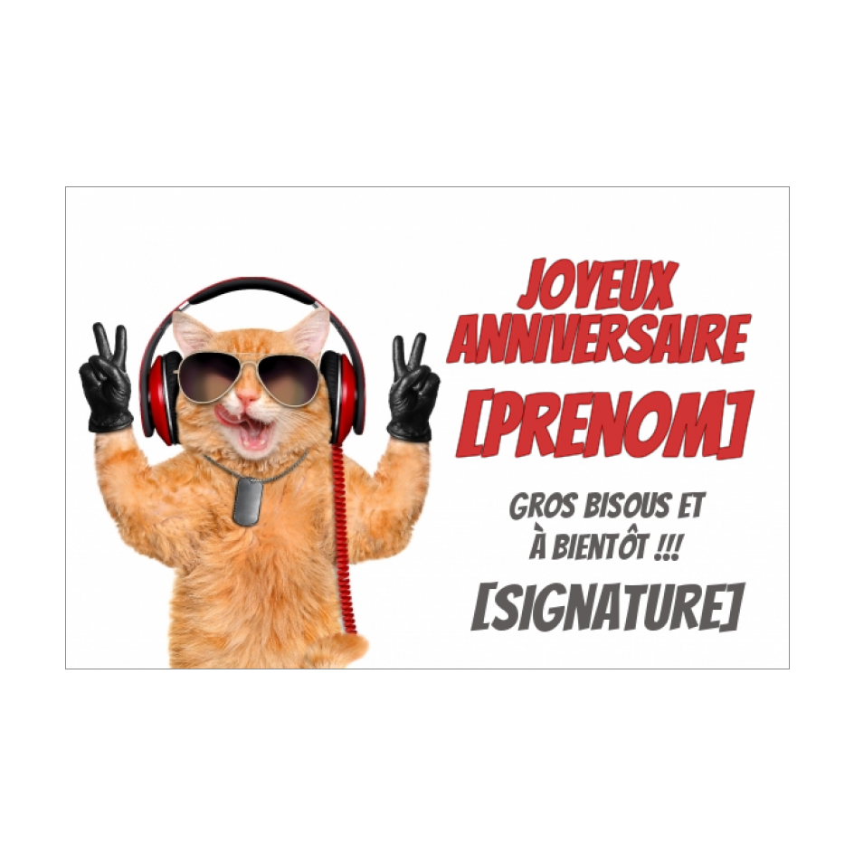 Carte Joyeux Anniversaire Humour Chat Animaux Gratuit A Imprimer Carte 151