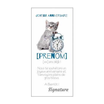 Carte D Anniversaire Chat A Imprimer Gratuit Ou A Envoyer En Ligne