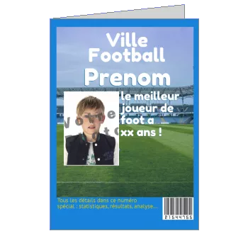 Carte Anniversaire Sport avec photo à imprimer