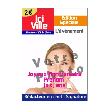 carte joyeux anniversaire journal magazine 