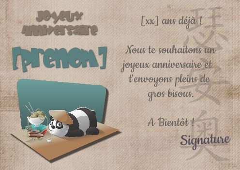 Carte Joyeux Anniversaire Enfant Panda Animaux Gratuit A Imprimer Carte 1