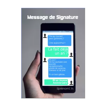 carte joyeux anniversaire bleu telephone vert 