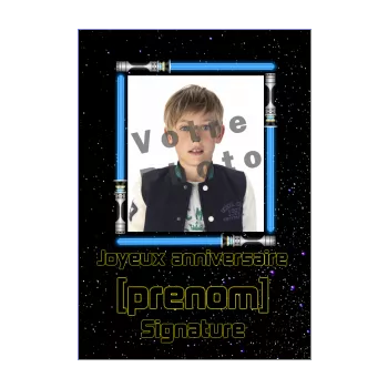 carte joyeux anniversaire enfant espace etoile 