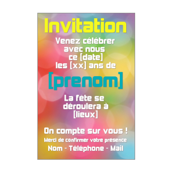 Invitation Pour Une Soiree D Anniversaire Flyers A Imprimer Gratuit