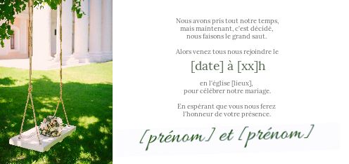 Faire Part Mariage gratuit à imprimer