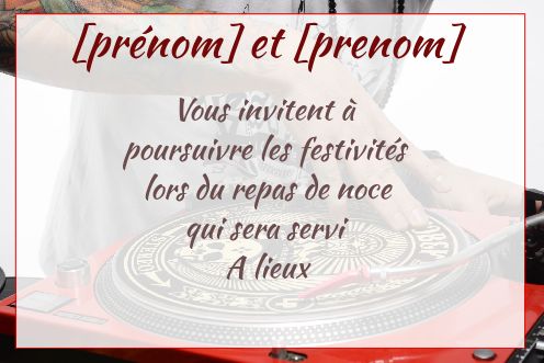Mariage Repas Musique gratuit à imprimer
