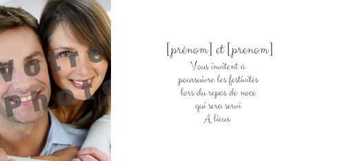 Mariage Repas avec photo à imprimer