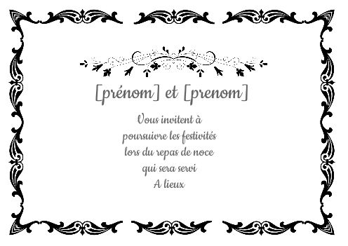 Mariage Repas à imprimer