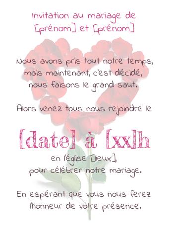 Verso Faire Part Mariage Fleur à imprimer