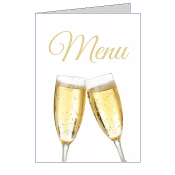Menu Bapteme Champagne Blanc Vin à imprimer