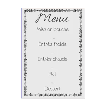 menu bapteme gris 