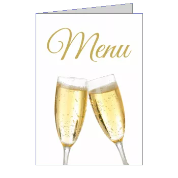 Menu Champagne Communion Blanc Vin à imprimer