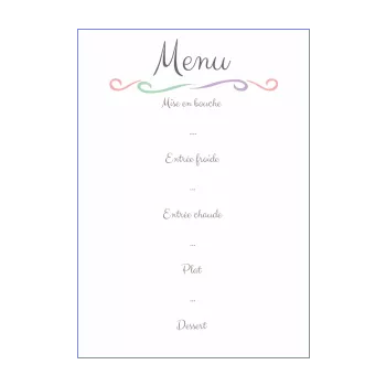 menu communion blanc 