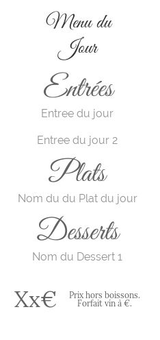 Carte Menu Restaurant Blanc Elegant gratuit à imprimer