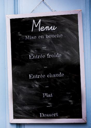 Menu Mariage Ardoise Bleu gratuit à imprimer