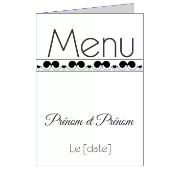 Menu Mariage à imprimer
