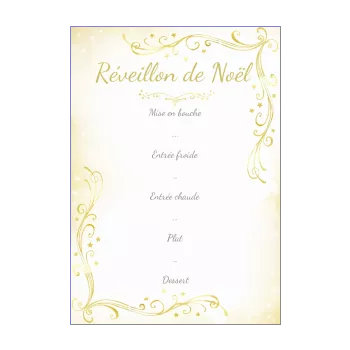 menu repas noel etoile jaune 