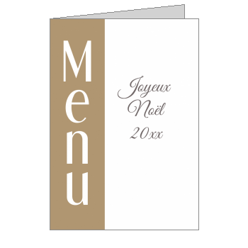 Menu de Noël à imprimer