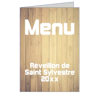 Menu Repas Soiree Anneau Bois à imprimer
